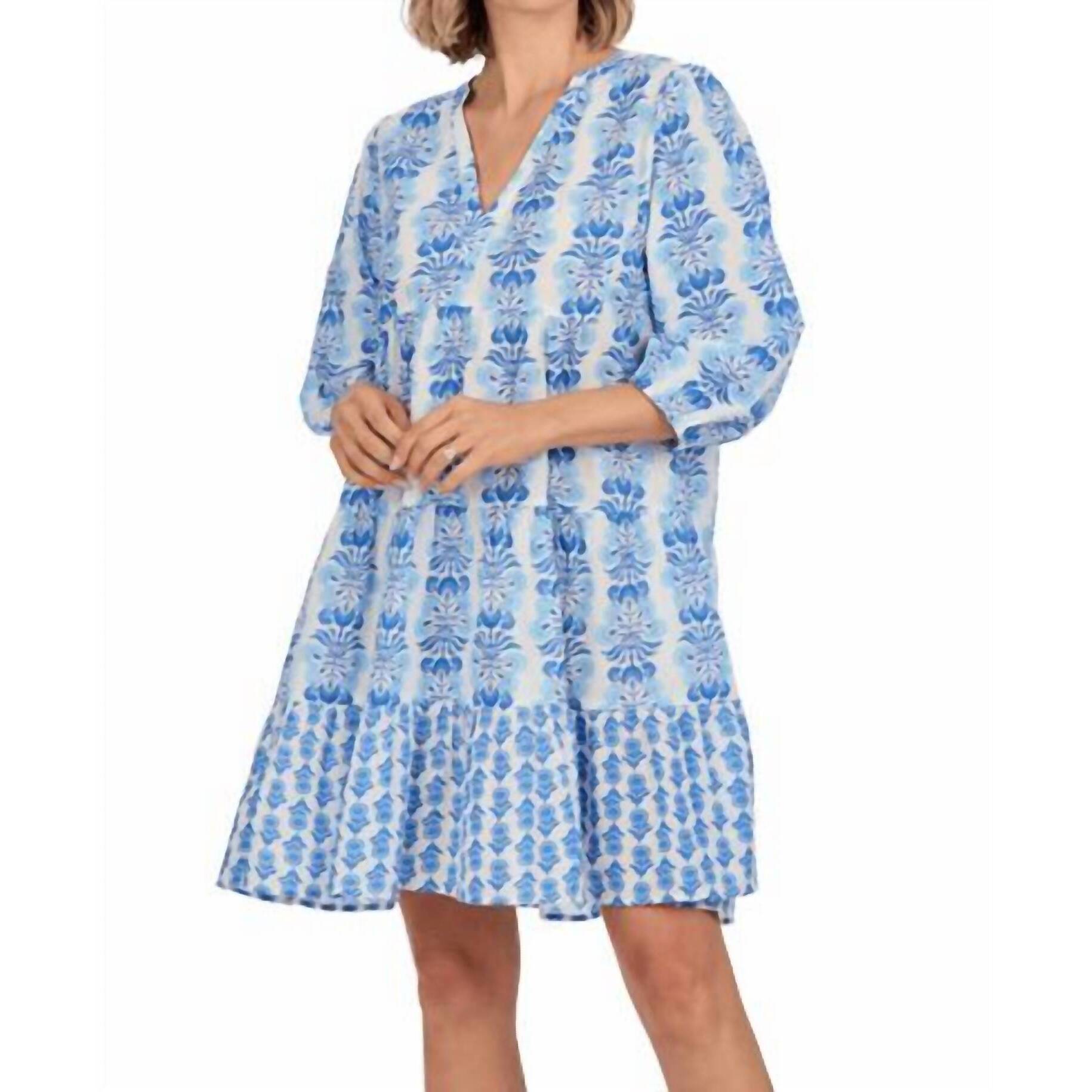 New Mudpie Pace Tunic Dress In Blue